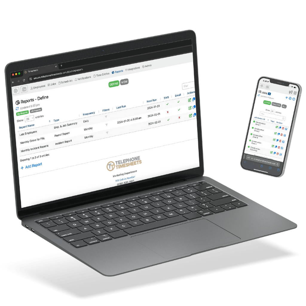 Automated Reports Telephone Timesheets