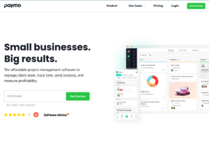 Paymo Homepage Best Time Tracking Softwares